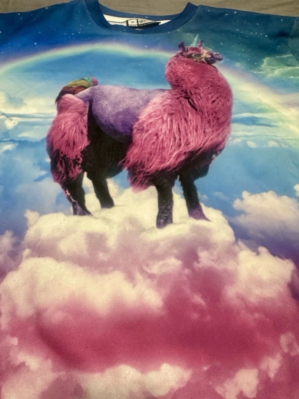 Beloved Shirts Lightweight Sweater Women’s Sz M Lamacorn/Rainbow